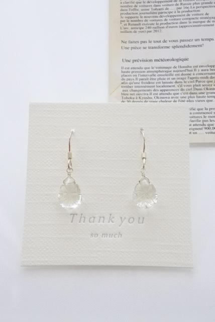 Silver925 Classical Quartz ピアス／イヤリング｜４月誕生石 ◇Crystal◇1枚目の画像