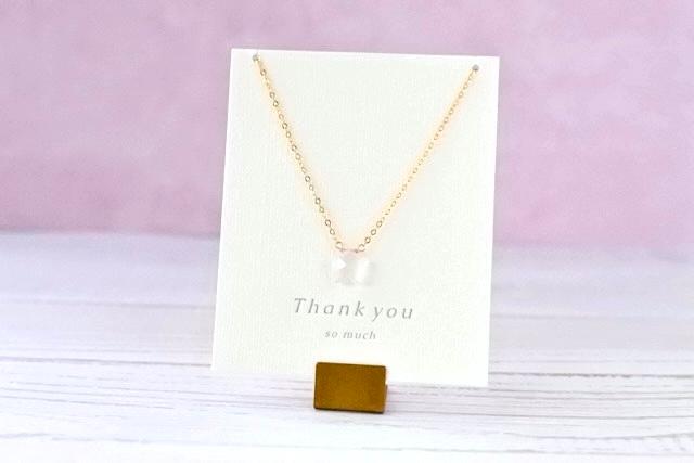 14kgf My Star ネックレス｜38cm〜42cm調節可能｜10月誕生石 ◇Rose Quartz◇1枚目の画像